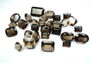 อัญมณีแท้ทรงเว้าตัดเป็นทรงหกเหลี่ยมรูปทรงสโมควอทซ์ธรรมชาติ - Product Image 3