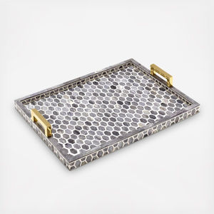 Plateau de service rectangulaire décoratif en bois sculpté à la main, idéal pour les cadeaux et les collations, au meilleur prix. - Product Image 2