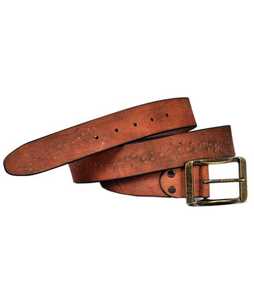Cinturón de cuero genuino estilo retro con hebilla de latón, hecho a mano, diseño moderno, cinturones para accesorios de hombre, personalizable y duradero - Product Image 1
