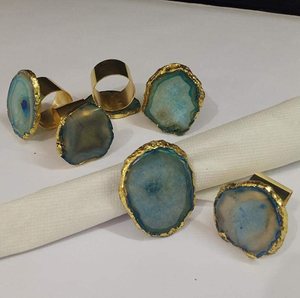 แหวนรองผ้าเช็ดปากเรซิ่นสำหรับโต๊ะอาหาร ดีไซน์วงกลม ตกแต่งโต๊ะในบ้าน โรงแรม แหวนรองผ้าเช็ดปากอีพ็อกซี่เรซิ่น - Product Image 1