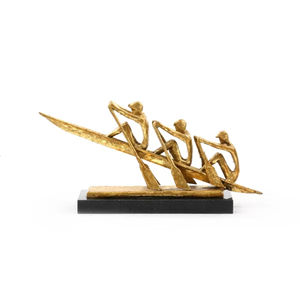 Offre Spéciale : Sculpture de Bateau Golden Rowers en Aluminium – Figurine d'Équipe Sportive Moderne pour Décoration Sportive, Maison, Bureau, Présentoir de Table, Ornement Fait Main - Product Image 3