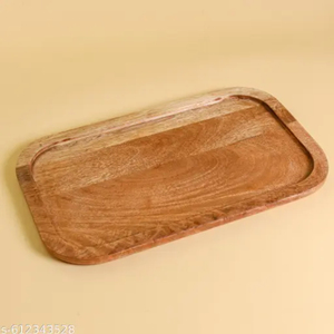 Bandeja ovalada de madera maciza personalizada, tabla decorativa hecha a mano para el hogar, cocina, restaurante, fiesta, decoración de platos de comida. - Product Image 3