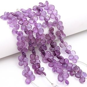 Natural Purple Amethyst Carved <b>Shell</b> Beads Hand Carved Gemstone Beads Amethyst Beads Side Drilled Gemstone Beads For Jewelry - Product Image 2