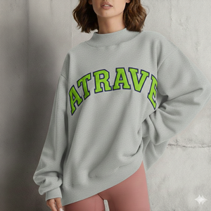 Sweat-shirt d'hiver à col montant personnalisé en gros, pull oversize en polaire vierge à épaules tombantes, col montant de qualité supérieure pour femme - Product Image 5