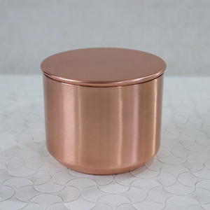 Premium Quality <b>Copper</b> Candle Jar with lid Natural Finish 4oz 8oz 10oz Luxury <b>Copper</b> Jar for Candles luxury candle jar with logo - Product Image 4