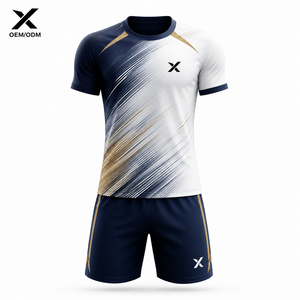 ชุดเสื้อฟุตบอล X Men แขนสั้น คอกลม ผ้าโพลีเอสเตอร์พิมพ์ลายแบบ Sublimation ระบายเหงื่อได้ดี ชุดกีฬา รับผลิตแบบ OEM/ODM - Product Image 1