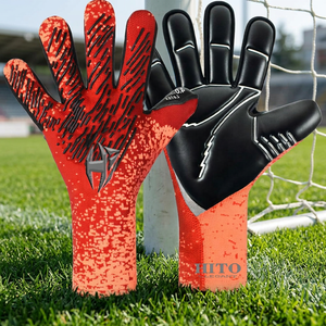 Wholesale New Knit Soccer Professional Goalkeeper <b>Gloves</b> with 4mm German <b>Latex</b> Elastic Strap Negative Cut - Product Image 2