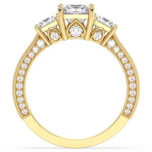 REYES – bague en Moissanite de haute qualité pour femmes, coupe princesse, 2.41 carats, en argent sterling 925 plaqué or jaune, bijoux fins - Product Image 6