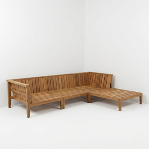 Garden Sofas Teak Wood Patio Sofa Modular Sectional Outdoor Couch Set Weatherproof Exterior Wood <b>Settee</b> Deep Seating <b>Cushions</b> - Product Image 2