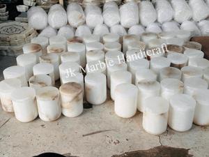 Best Price Natural White Marble Eco-Friendly Candle Holder Round <b>Jar</b> for Home <b>Decoration</b> Wholesale Best Price Available - Product Image 3