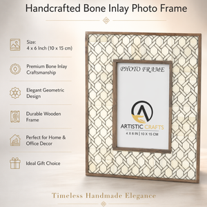 Luxury Handcrafted Bone Inlay Photo <b>Frame</b> <b>4x6</b> Inch | Premium Decorative Picture <b>Frame</b> for Tabletop Office Desk Home Decor Use - Product Image 5