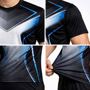 T-shirt de sport pour homme à sublimation, séchage rapide, respirant, pour la gym, la course à pied, athlétique, design personnalisé - Product Image 6