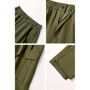 Pantalon cargo pour homme, style streetwear tendance, coupe décontractée, multi-poches, coton confortable, vêtements décontractés pour l'extérieur - Product Image 4