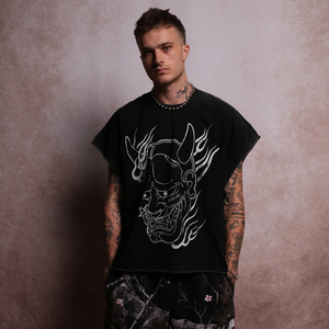 Débardeur de sport personnalisé grande taille pour homme, débardeur noir en coton surdimensionné pour homme, débardeur unisexe à col rond sans manches - Product Image 3