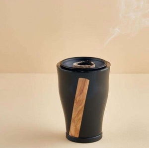 Quemador de Incienso de Madera Artesanal, Ecológico y Duradero, con Incrustaciones Geométricas, Porta Bakhoor, Difusor Aromático Moderno - Product Image 2