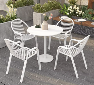 Outdoor <b>Table</b> and Chair Set Waterproof Sunproof Patio Furniture for Garden Courtyard Balcony Tea Coffee Use - Product Image 5