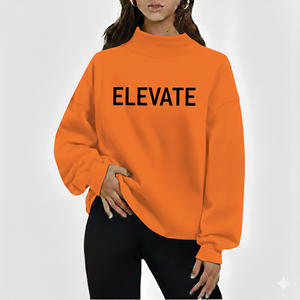 Sudadera de cuello alto oversize para mujer, de tela gruesa, cómoda, cálida y casual. - Product Image 6