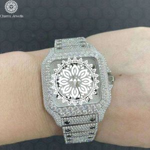 Reloj de Lujo para Hombre Charm, de Acero Inoxidable, con Bisel de Diamantes Dorado, Movimiento Mecánico Analógico, Fecha Automática, Caja de 40 mm, Resistente al Agua 10 Bar - Product Image 2