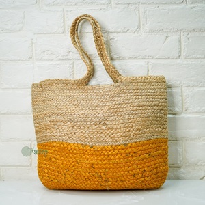 Bolso de compras de yute trenzado estilo bohemio para mujer, diseño personalizado 2026, con asa artesanal, tendencia, proveedor directo de la India - Product Image 5