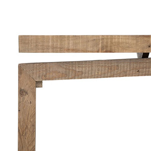 Mesa Consola Moderna de Madera de Teca de Mediados de Siglo, Diseño de Pedestal de Madera Maciza, Hecha a Mano, KALA CONCEPT, Muebles para Sala de Estar, Decoración de Entrada - Product Image 2