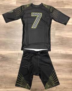 ชุดคอมเพรสชั่น MMA สำหรับผู้ชาย ออกแบบโดย OEM ชุด 2 ชิ้น พิมพ์ลายแบบ Sublimation สำหรับฝึกซ้อมในยิม - Product Image 5