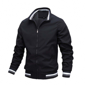เสื้อแจ็คเก็ตบอมเบอร์สีขาวสำหรับผู้ชาย ยี่ห้อ FAST MART INDUSTRY คุณภาพเยี่ยม เป็นมิตรกับสิ่งแวดล้อม กันลม ดีไซน์สีสันตามสั่ง ปิดด้วยซิป เหมาะสำหรับฤดูหนาว - Product Image 1