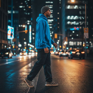 Sudaderas con Capucha de Estilo Urbano Contemporáneo para Hombre, Diseño Casual Moderno, 100% Poliéster, Transpirable y Ecológico - Product Image 4