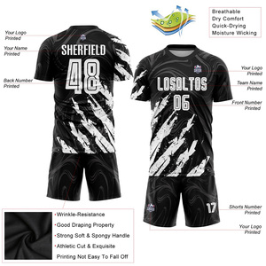 Maillot de football américain haut de gamme à manches courtes, imprimé et personnalisé, maillot d'équipe, uniforme sportif anti-humidité pour les matchs - Product Image 3