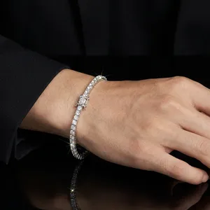 สร้อยข้อมือเทนนิสทองคำขาว 14K จาก LILABA ENTERPRISE ได้รับการรับรองจาก IGI เพชรทรงบริลเลียนต์คุณภาพสูงที่เพาะเลี้ยงในห้องปฏิบัติการ ความใส VVS1 สี F - Product Image 2