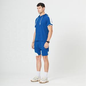 Top sale men's oversized short sleeve <b>t</b> <b>shirt</b> mesh o neck streetwear <b>t</b> <b>shirts</b> and short set - Product Image 5