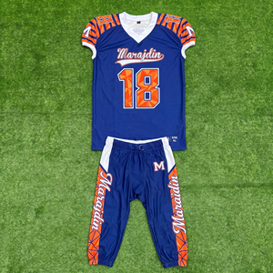 Uniforme de football américain personnalisé par sublimation, de qualité supérieure pour les équipes et les joueurs, uniforme de football américain fabriqué au Pakistan avec OEM - Product Image 5