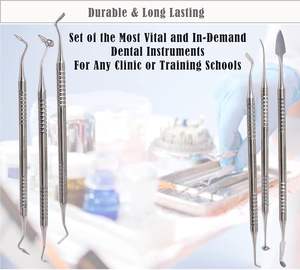 Kit de 6 Spatules Manuelles en Acier Inoxydable pour Composite Dentaire – Instruments de Restauration Double Embout de Précision - Product Image 6