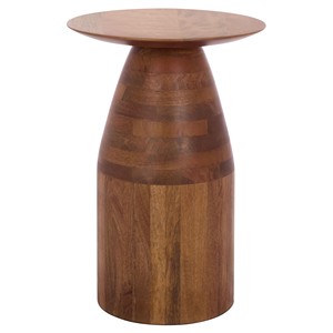 Mesa Auxiliar con Pedestal de Madera de Sheesham, Venta al Por Mayor |   Marrón Nogal Hecho a Mano - Product Image 2