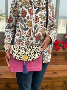 ใหม่สไตล์ตะวันตกรีไซเคิลหนังStubbyสลิงกระเป๋าคุณภาพสูงพิมพ์สัตว์พู่กระเป๋าถือหนังผู้หญิงCrossbodyกระเป๋า - Product Image 2