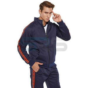 Conjunto Deportivo Personalizado al por Mayor para Hombre, Chaqueta con Capucha y Pantalones con Cordón, Diseño 2 en 1, Material Ligero para Gimnasio - Product Image 5