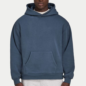 Sweat à capuche uni pour homme, style urbain, hiver, logo frontal, 100% coton molletonné, fabriqué au Pakistan, vente chaude - Product Image 1