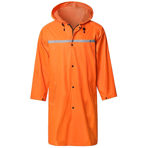 Imperméable à capuche orange personnalisé pour femme, léger, en PU, imperméable, coupe-vent, respirant, grande taille - Product Image 1