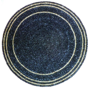 Set de table brodé à la main avec perles, style traditionnel, artisanat manuel - Product Image 4