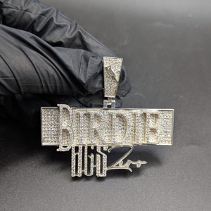 Colgante Personalizado Iced Out de Plata de Ley 925 con Diamantes de Moissanita, Estilo Hip Hop Bling, Colgante con Letra Personalizada para Hombres y Mujeres - Product Image 6