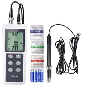 Kit Tester pH Impermeabile IP68 con Display LCD, Range 0-14 pH, Calibrazione Automatica a 3 Punti, Sonda Portatile, Pacchetti di Polvere per Calibrazione TDS - Product Image 1