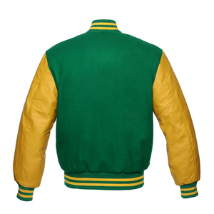 Bright GoldSleeves-Darth mouth Body <b>jacket</b> Letterman <b>Jacket</b> with Leather Sleeves letterman custom leather varsity <b>jacket</b> - Product Image 3