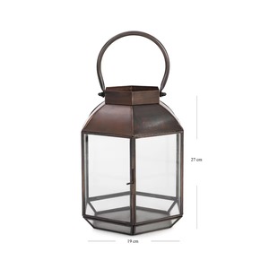<b>Square</b> Frame Metal Lantern Contemporary Design <b>Candle</b> Holder Decorative Lantern for Home Balcony Garden Indoor Outdoor Use - Product Image 2