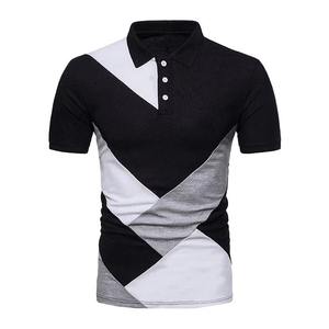 Camiseta Polo 2026 de Moda para Hombre, Alta Calidad, Diseño Zig Zag con Patrón Geométrico en Negro, Gris y Blanco - Product Image 3
