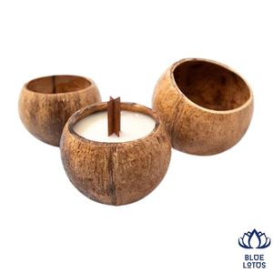 Bougie en Coque de Noix de Coco Premium Disponible – Écologique, Haute Qualité, Cire de Soja Parfumée, Aromathérapie, Vente en Gros - Product Image 1
