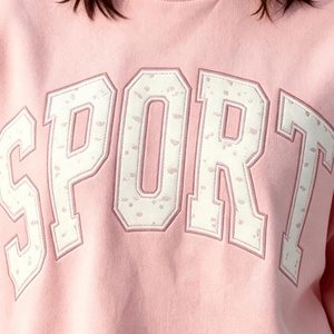 เสื้อสเวตเชิ้ตคอกลมโอเวอร์ไซส์สำหรับผู้หญิง สีพื้น แขนยาว ผ้าฟลีซถัก สำหรับฤดูหนาว ระบายอากาศได้ดี ทรงปกติ สั่งพิมพ์ลายได้ - Product Image 2