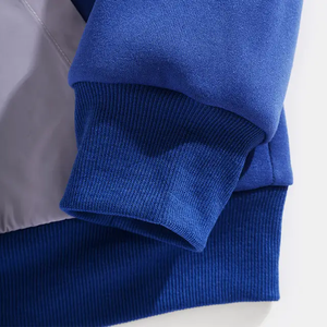 เสื้อฮู้ดขนแกะคุณภาพสูงแบบใหม่ สีดำ ผ้าฝ้าย แต่งขอบแขนเสื้อแบบริบ - Product Image 3