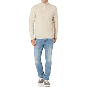 Sweat-shirt en molleton à demi-zip pour homme, 100% coton, col montant, coupe classique, vêtements de sport décontractés, séchage rapide, respirant, hiver - Product Image 1