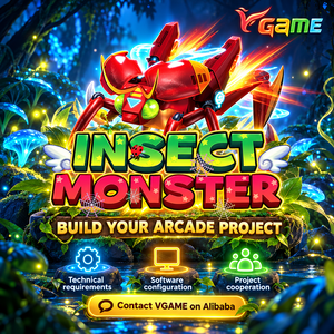 ชุดเกมอาร์เคด Insect Monster 2.1 สำหรับโครงการตู้เกมแบบเล่นหลายคน - Product Image 3