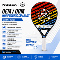 Raquette de padel junior NODEX, nouveau design, pour enfants, face entièrement en fibre de carbone, EVA souple, raquette de padel personnalisée