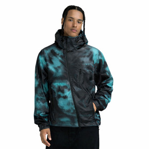 Custom Water Reactive Color Change Standard Print Patchwork Reversible Waterproof Hooded Racer <b>Jacket</b> for Unisex <b>Summer</b> - Product Image 2